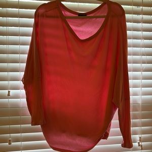 OmicGot pink long sleeve ribbed shirt